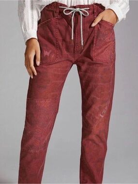 Anthropologie Pilcro The Trailblazer Patchwork Pants in a dusty pink size med